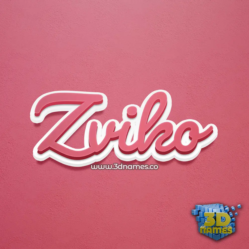 zviko in Red Scribble style - 3D name wallpaper