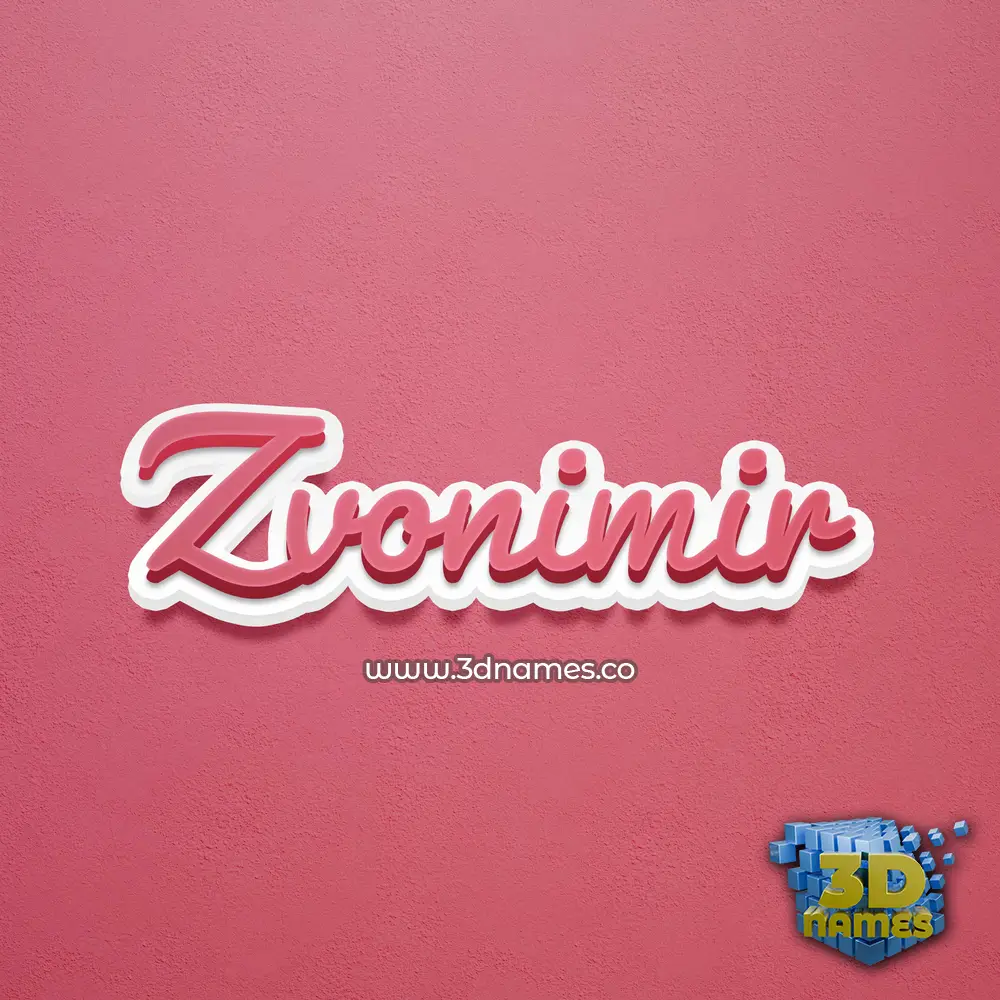 zvonimir in Red Scribble style - 3D name wallpaper