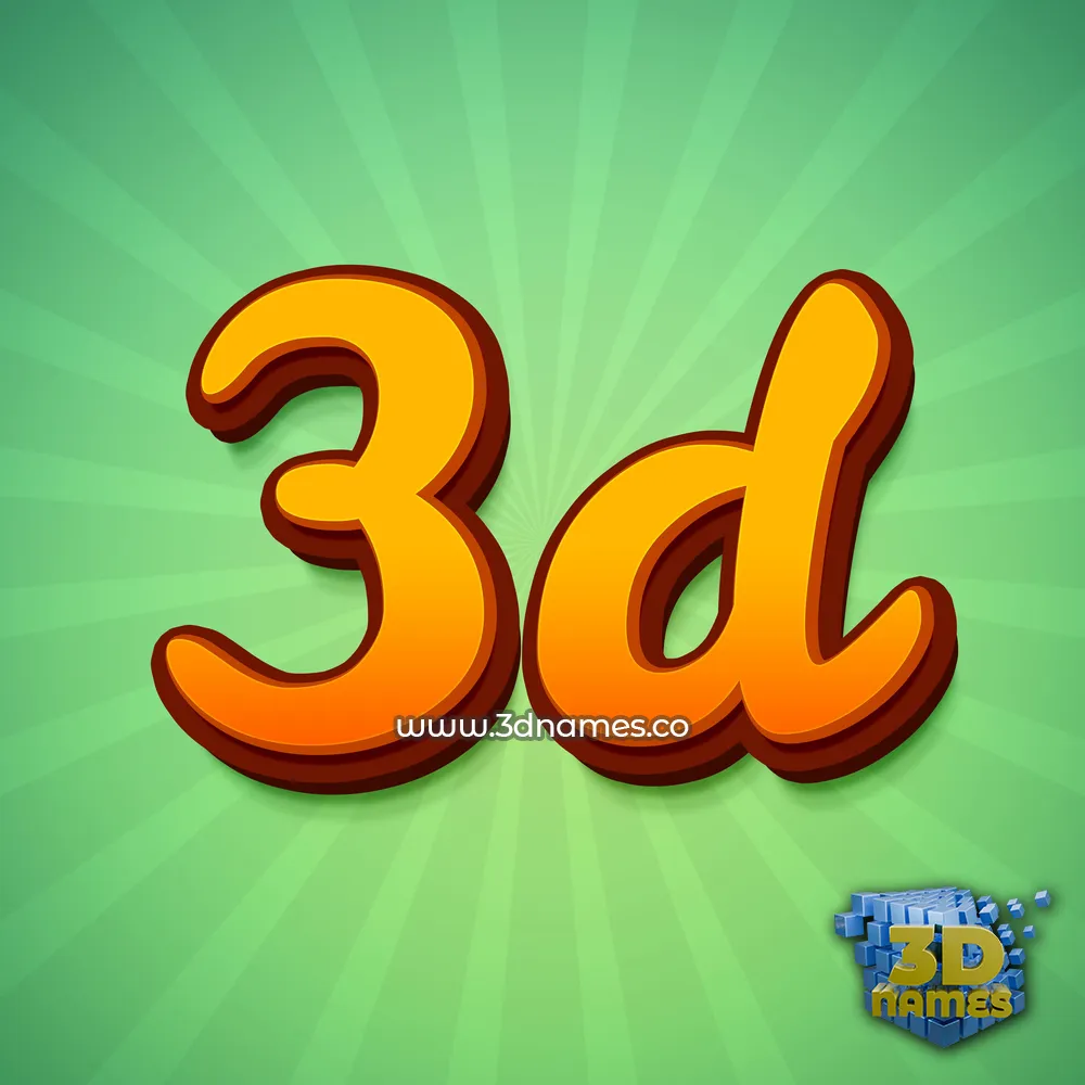 3d in Green Rays style - 3D name wallpaper