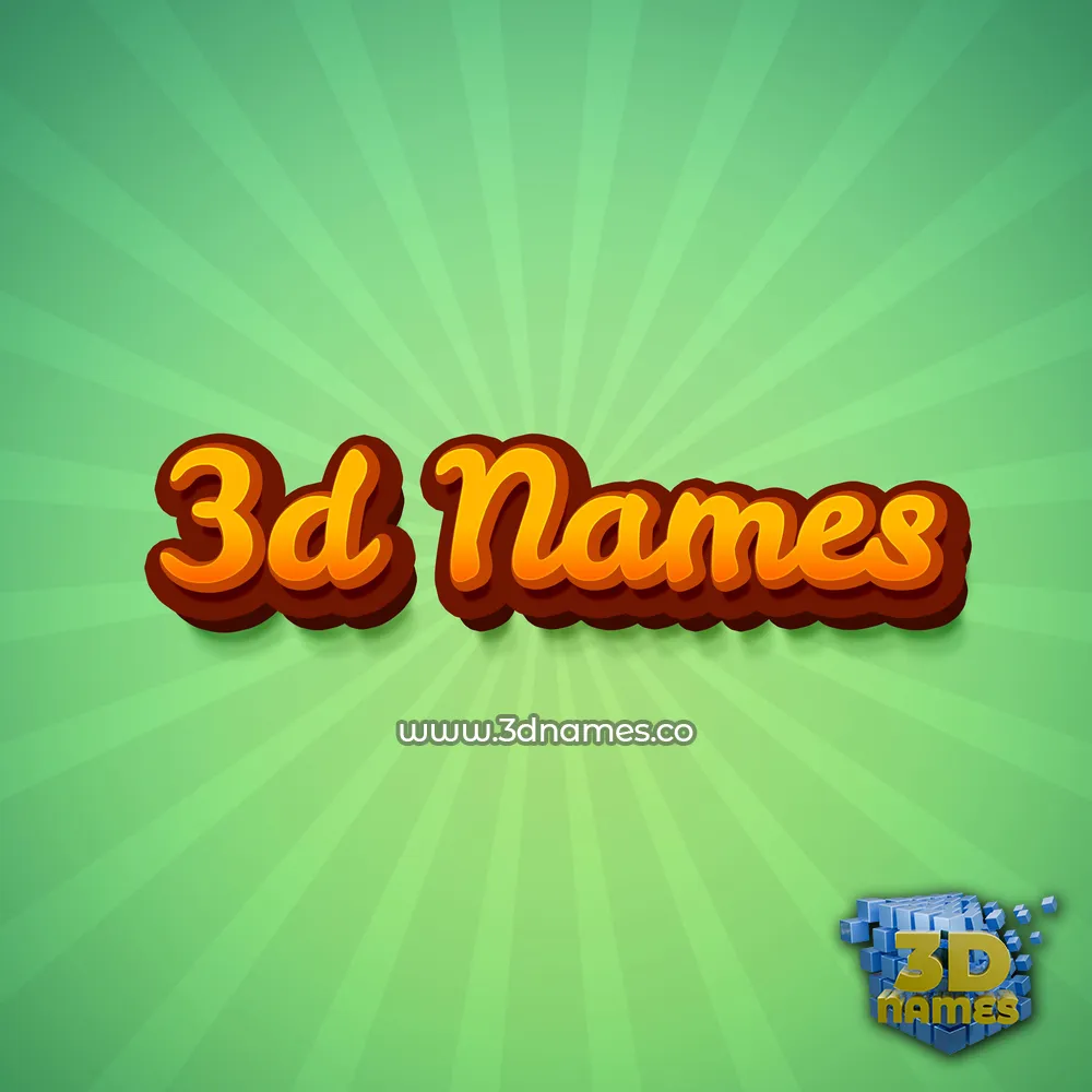 3d names in Green Rays style - 3D name wallpaper
