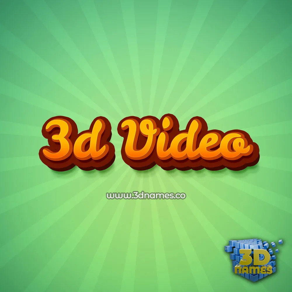 3d video in Green Rays style - 3D name wallpaper