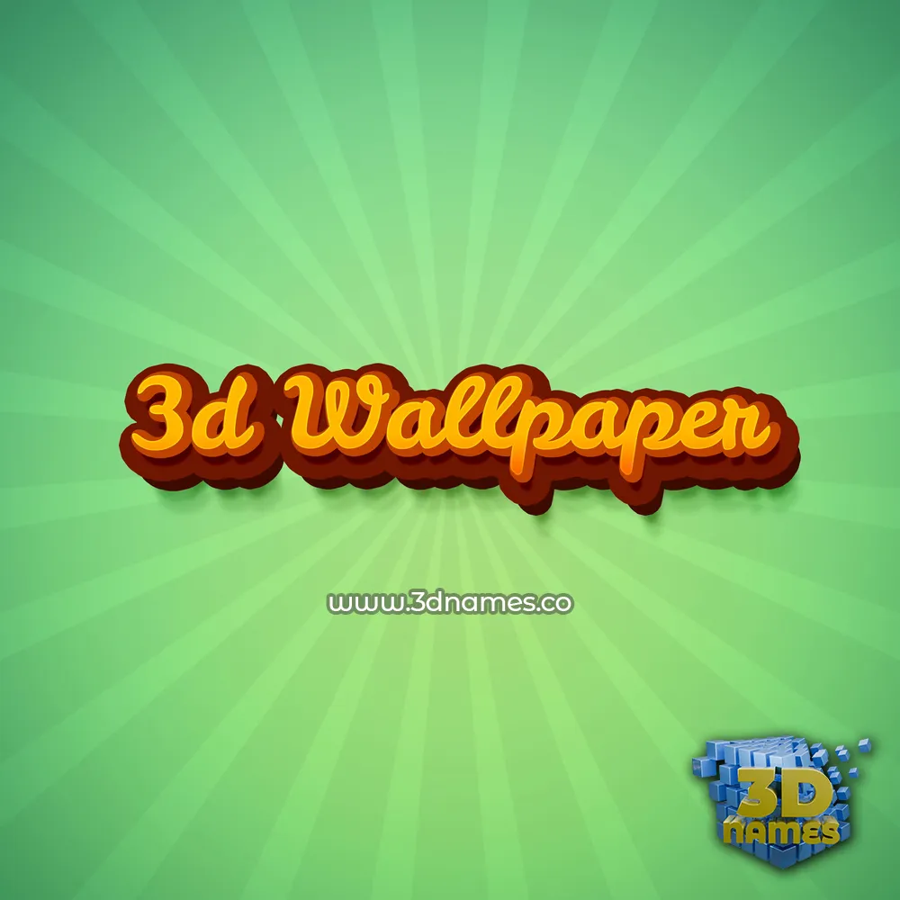 3d wallpaper in Green Rays style - 3D name wallpaper