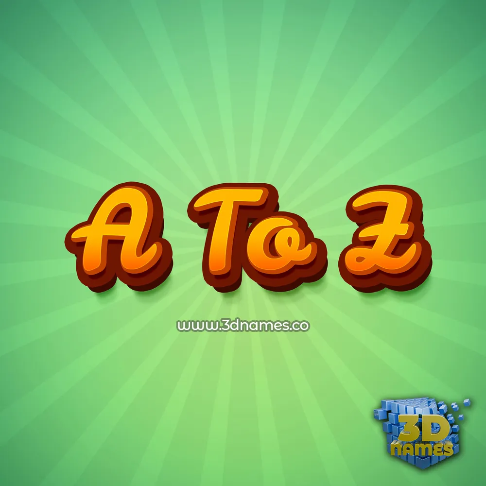 a to z in Green Rays style - 3D name wallpaper
