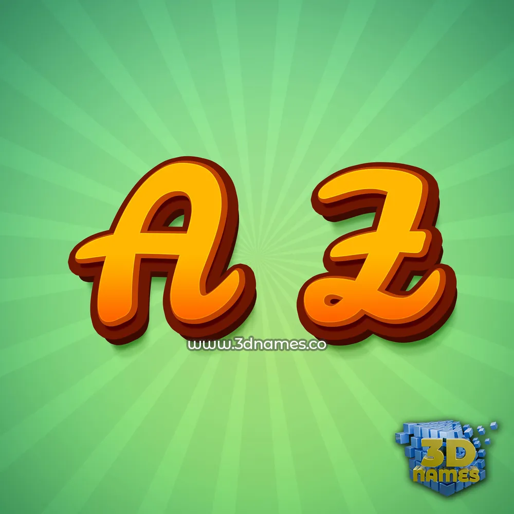 a z in Green Rays style - 3D name wallpaper