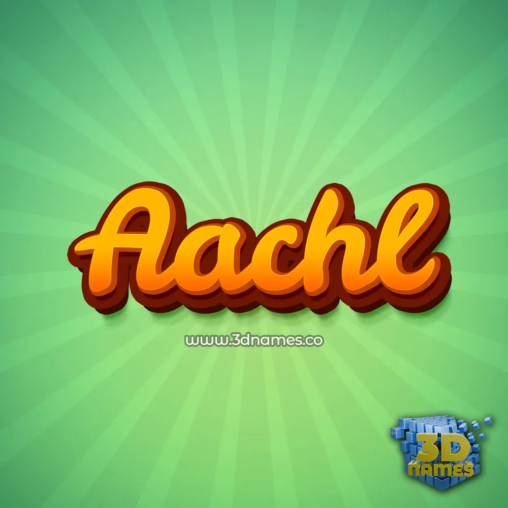 aachl in Green Rays style - 3D name wallpaper