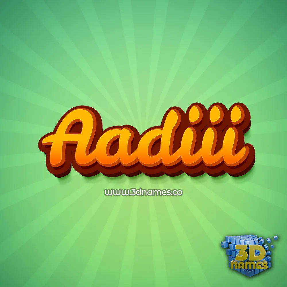 aadiii in Green Rays style - 3D name wallpaper