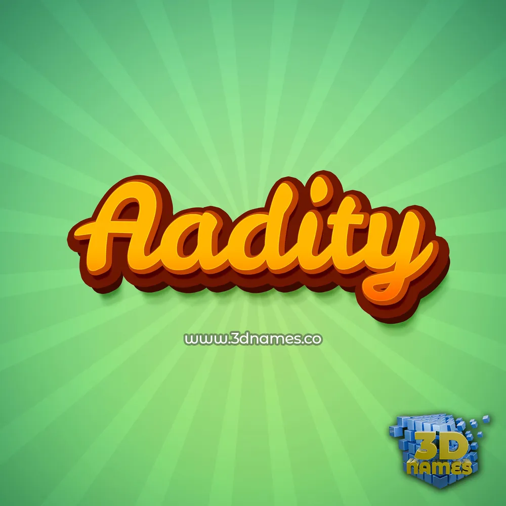 aadity in Green Rays style - 3D name wallpaper