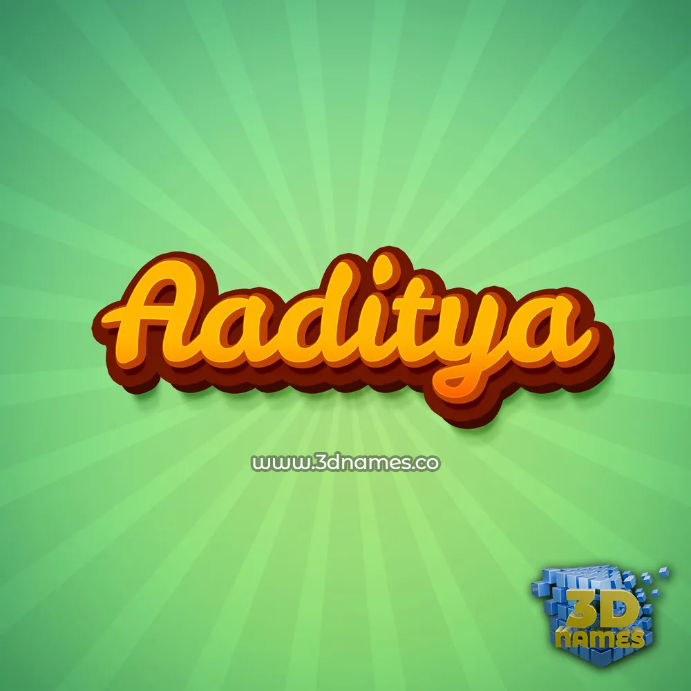 aaditya in Green Rays style - 3D name wallpaper