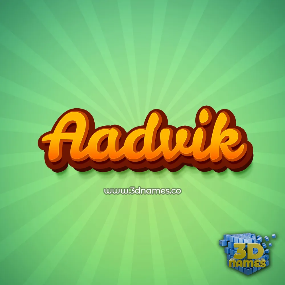 aadvik in Green Rays style - 3D name wallpaper