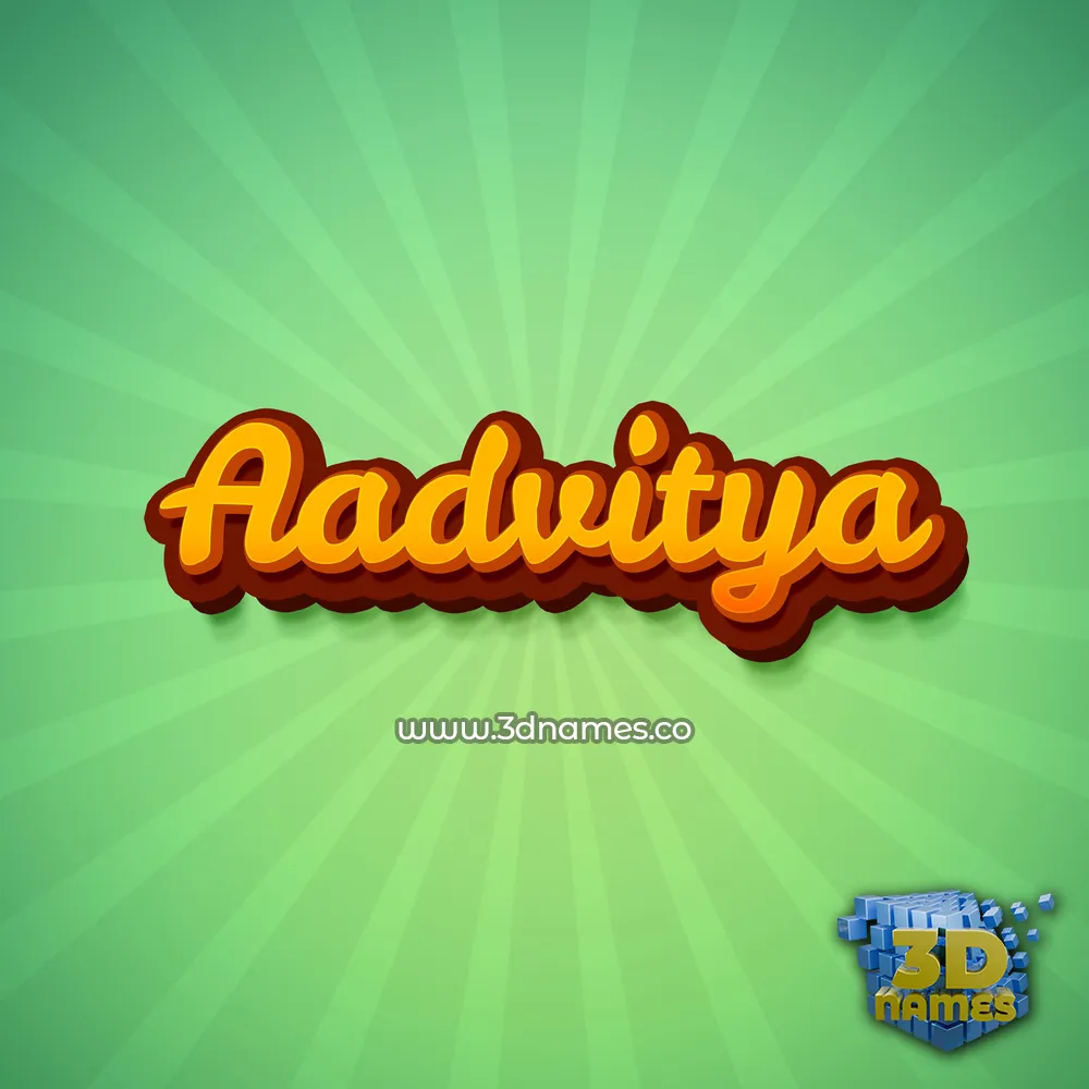 aadvitya in Green Rays style - 3D name wallpaper