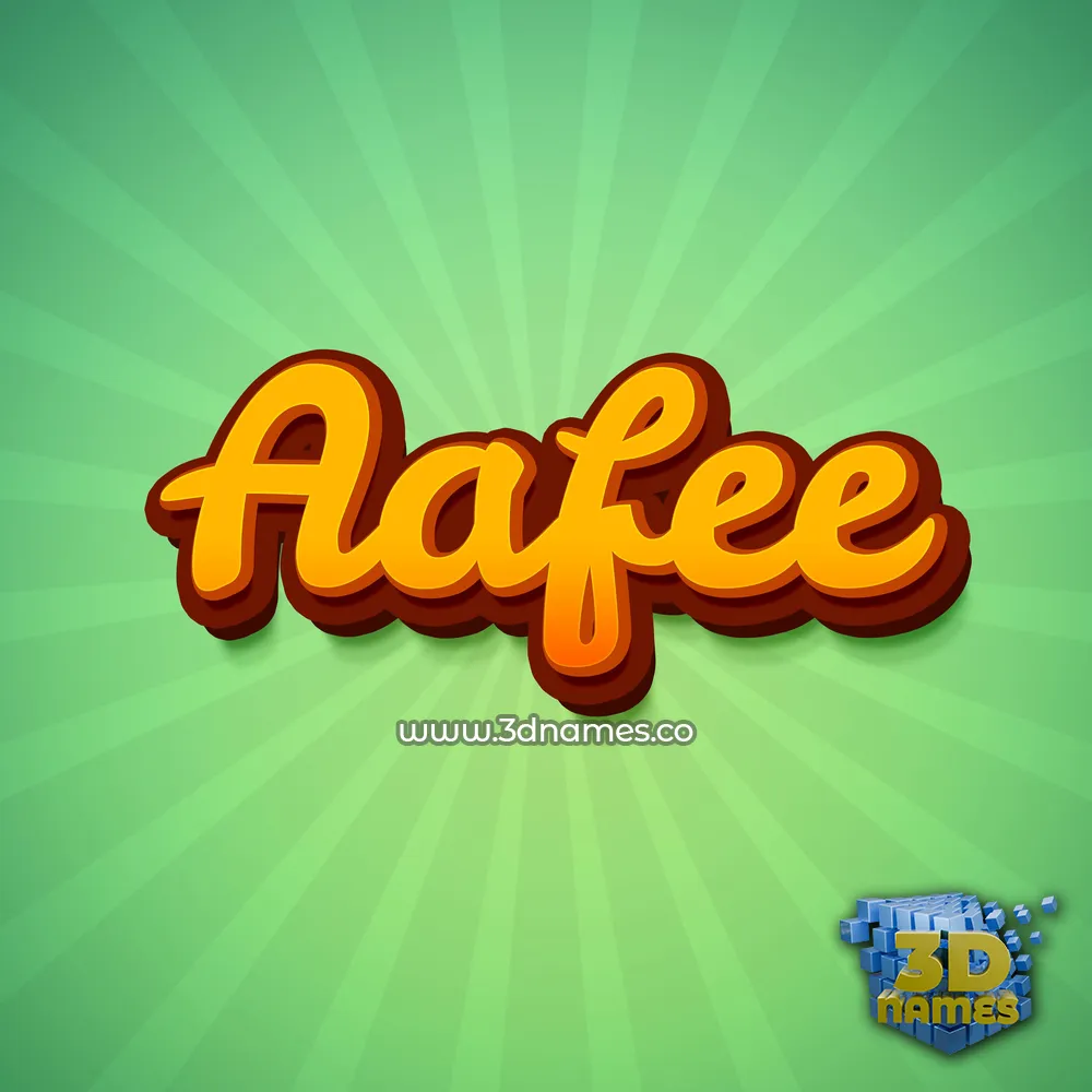 aafee in Green Rays style - 3D name wallpaper