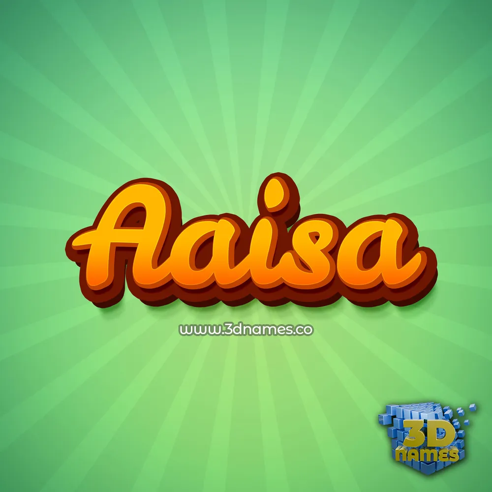 aaisa in Green Rays style - 3D name wallpaper