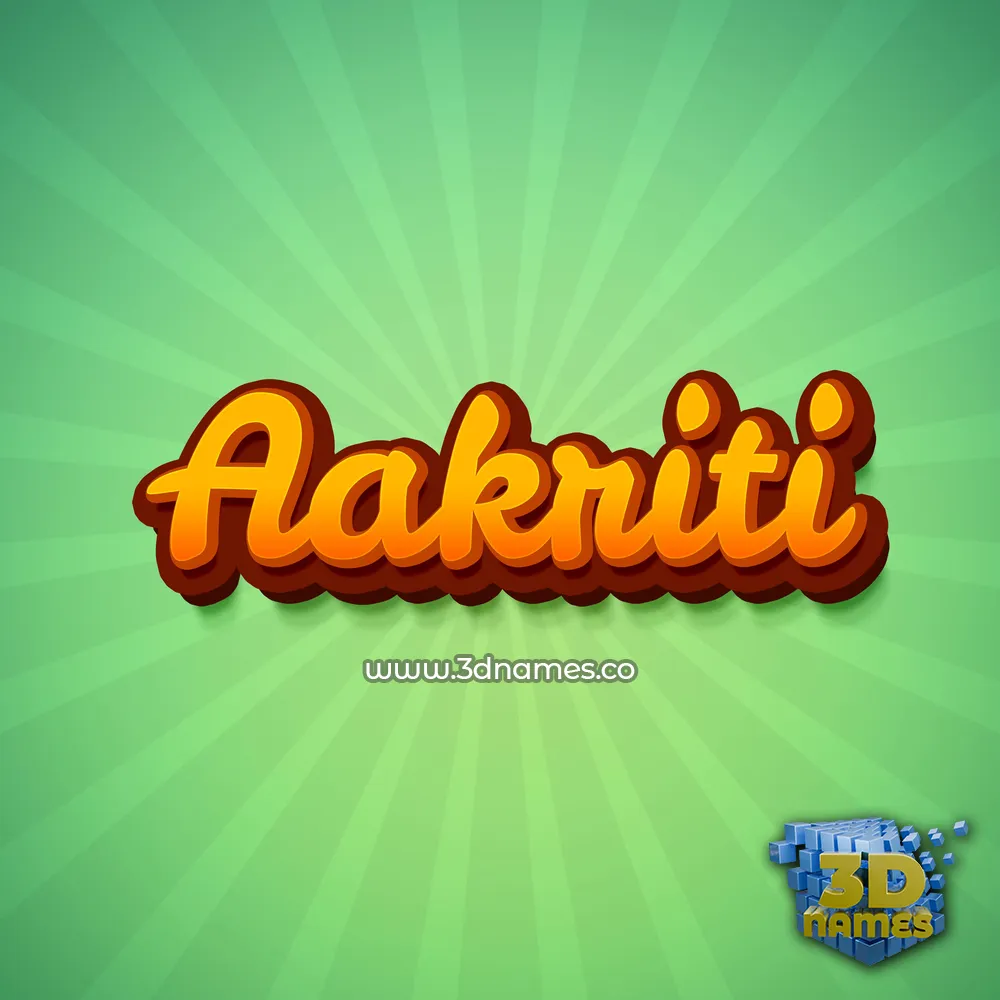aakriti in Green Rays style - 3D name wallpaper