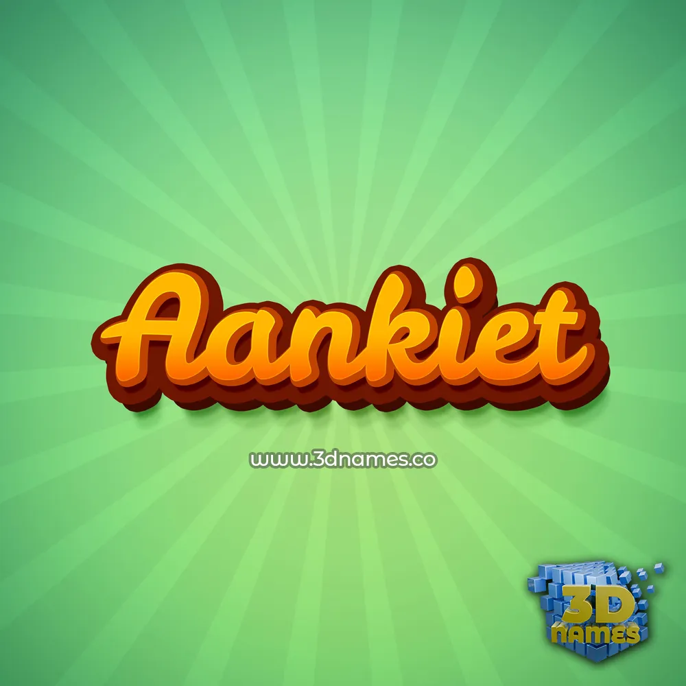 aankiet in Green Rays style - 3D name wallpaper