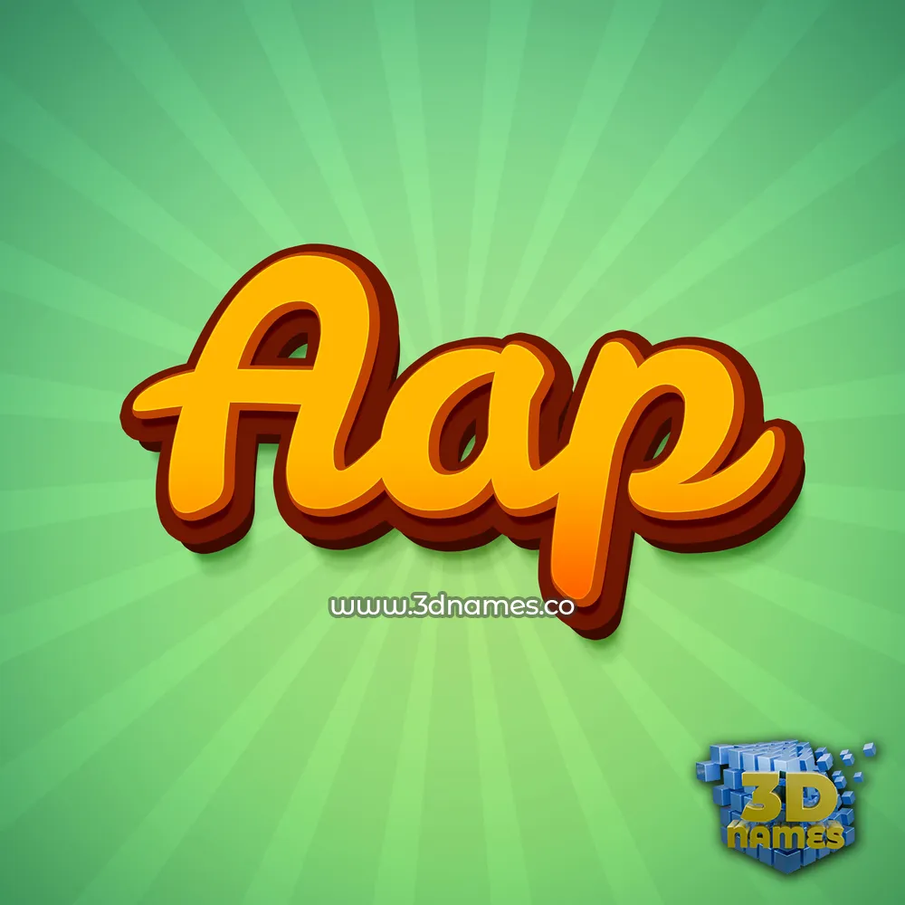 aap in Green Rays style - 3D name wallpaper
