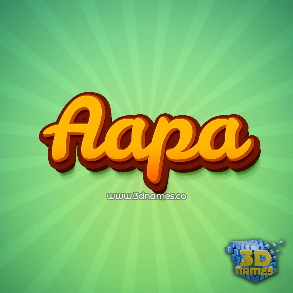 aapa in Green Rays style - 3D name wallpaper