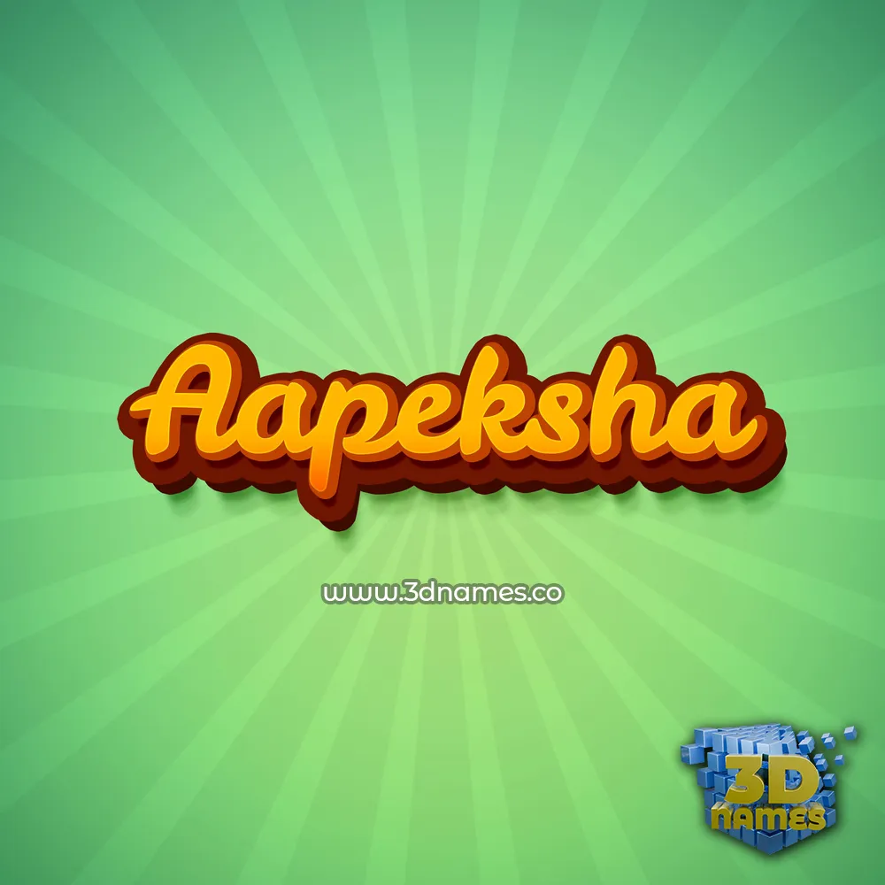aapeksha in Green Rays style - 3D name wallpaper