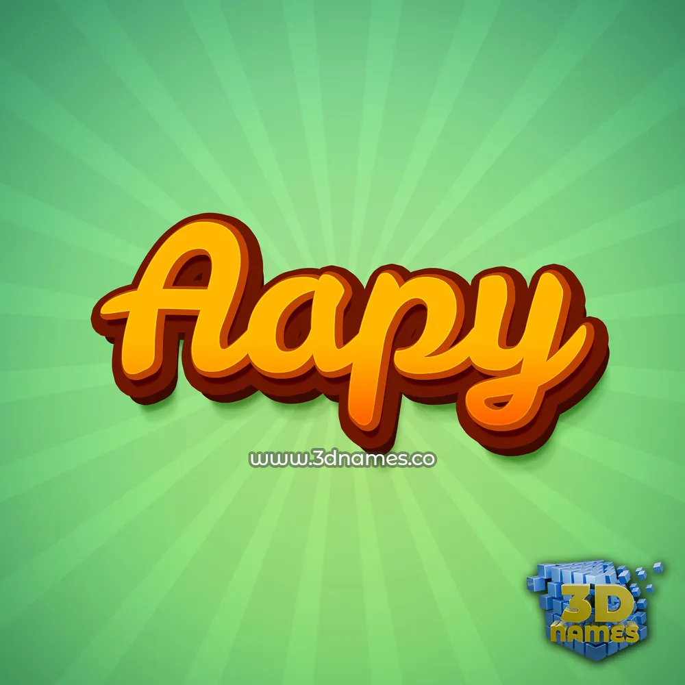 aapy in Green Rays style - 3D name wallpaper