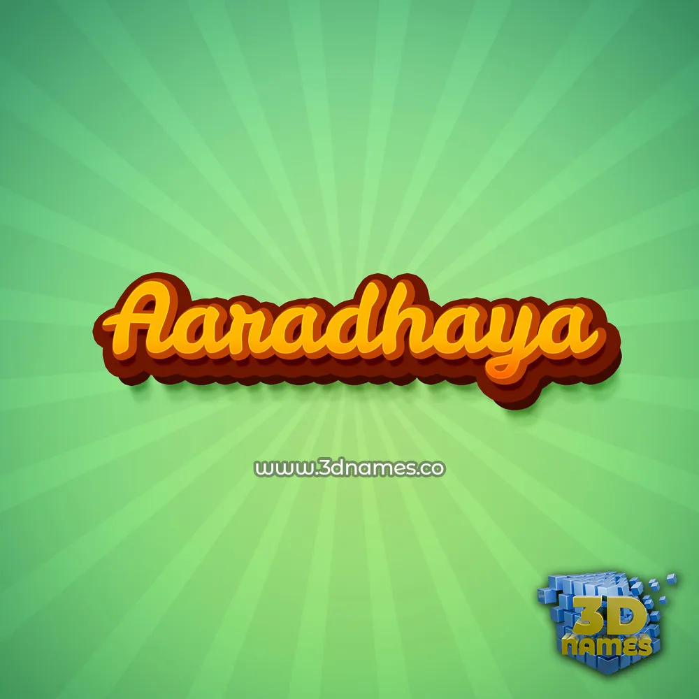 aaradhaya in Green Rays style - 3D name wallpaper