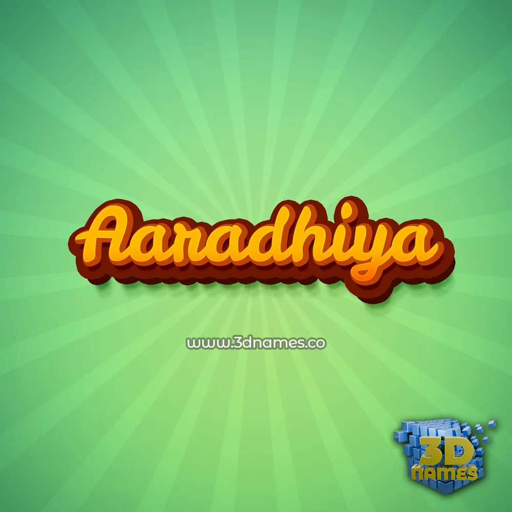 aaradhiya in Green Rays style - 3D name wallpaper