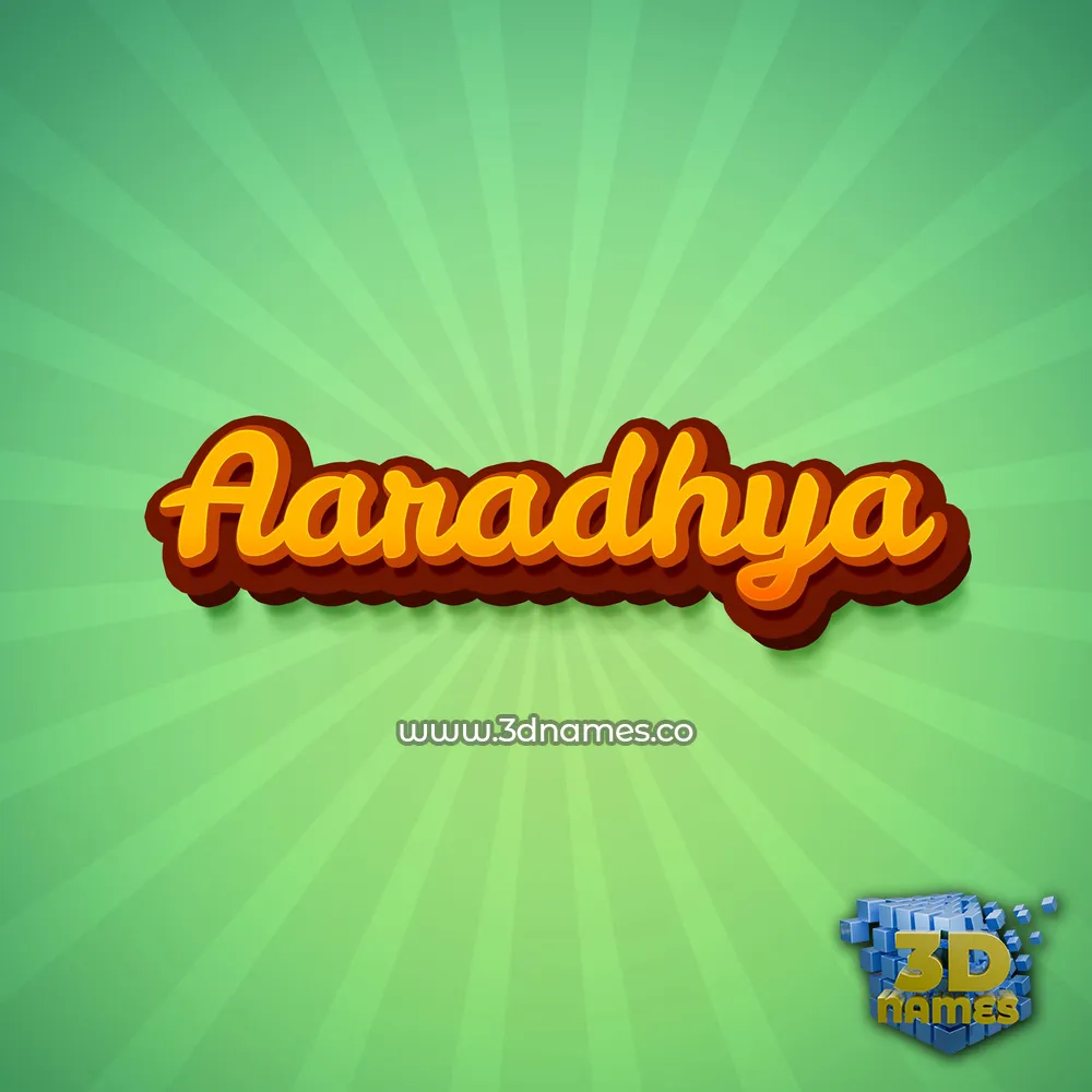 aaradhya in Green Rays style - 3D name wallpaper