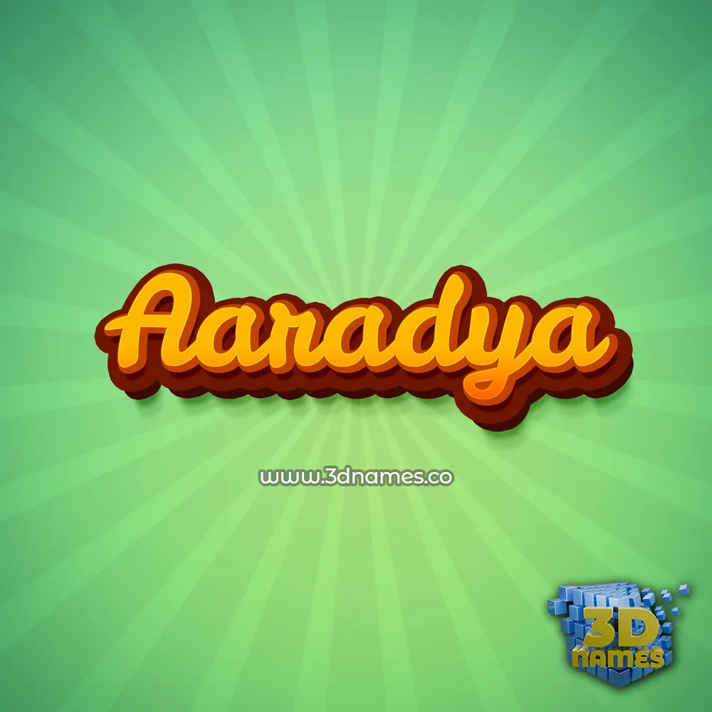 aaradya in Green Rays style - 3D name wallpaper