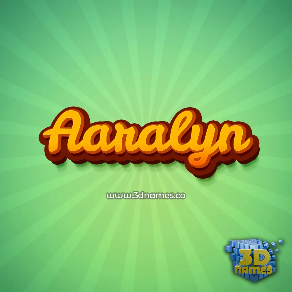 aaralyn in Green Rays style - 3D name wallpaper