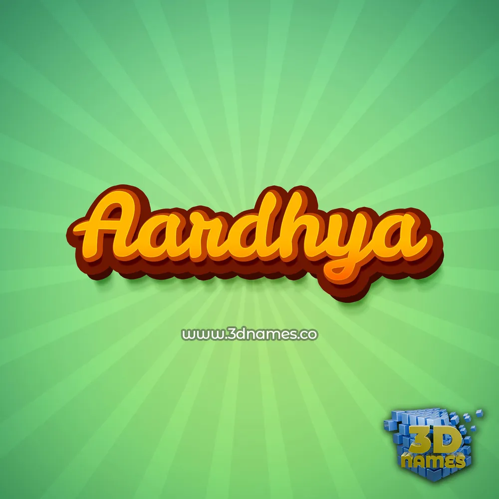 aardhya in Green Rays style - 3D name wallpaper