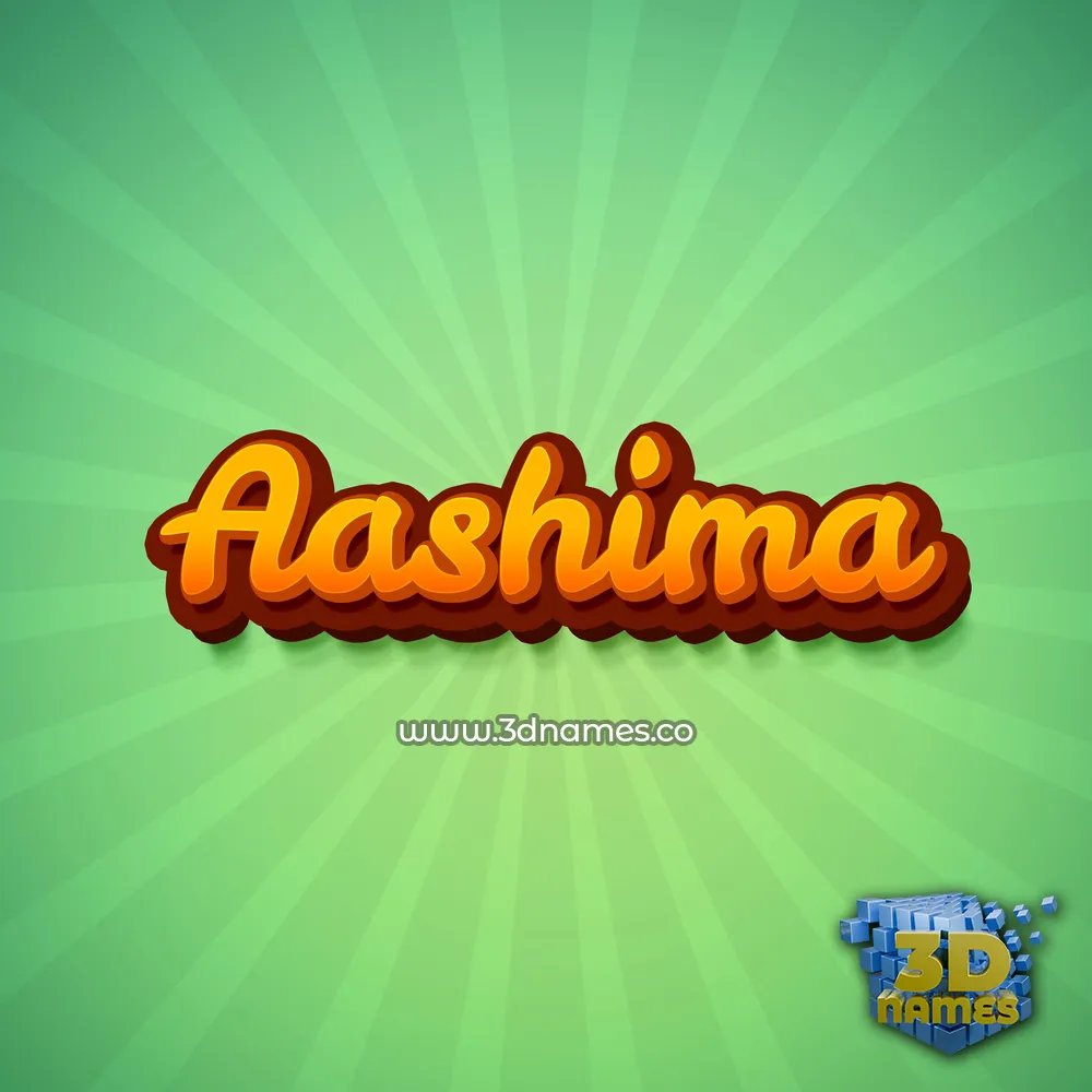 aashima in Green Rays style - 3D name wallpaper