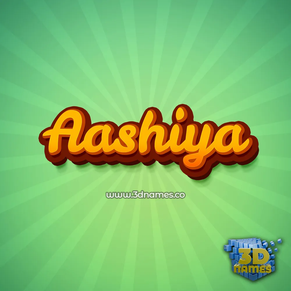aashiya in Green Rays style - 3D name wallpaper