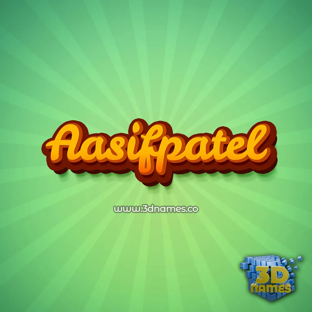 aasifpatel in Green Rays style - 3D name wallpaper