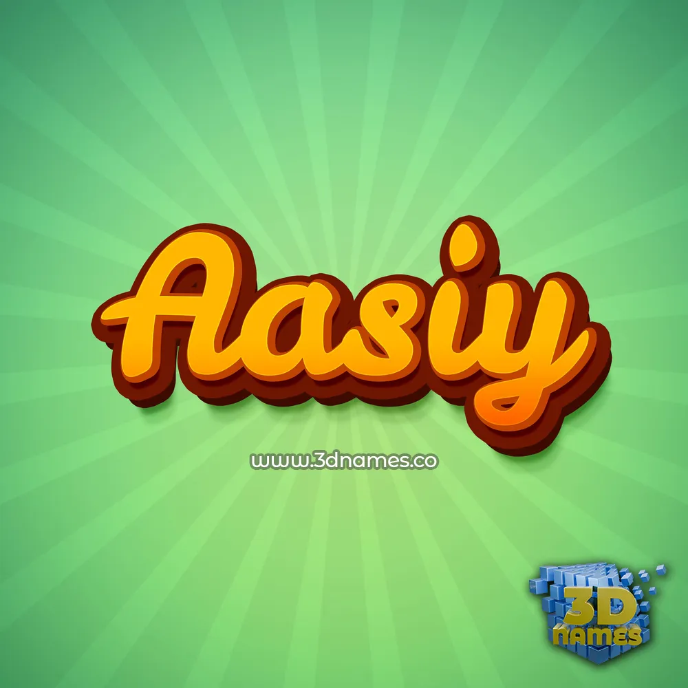 aasiy in Green Rays style - 3D name wallpaper