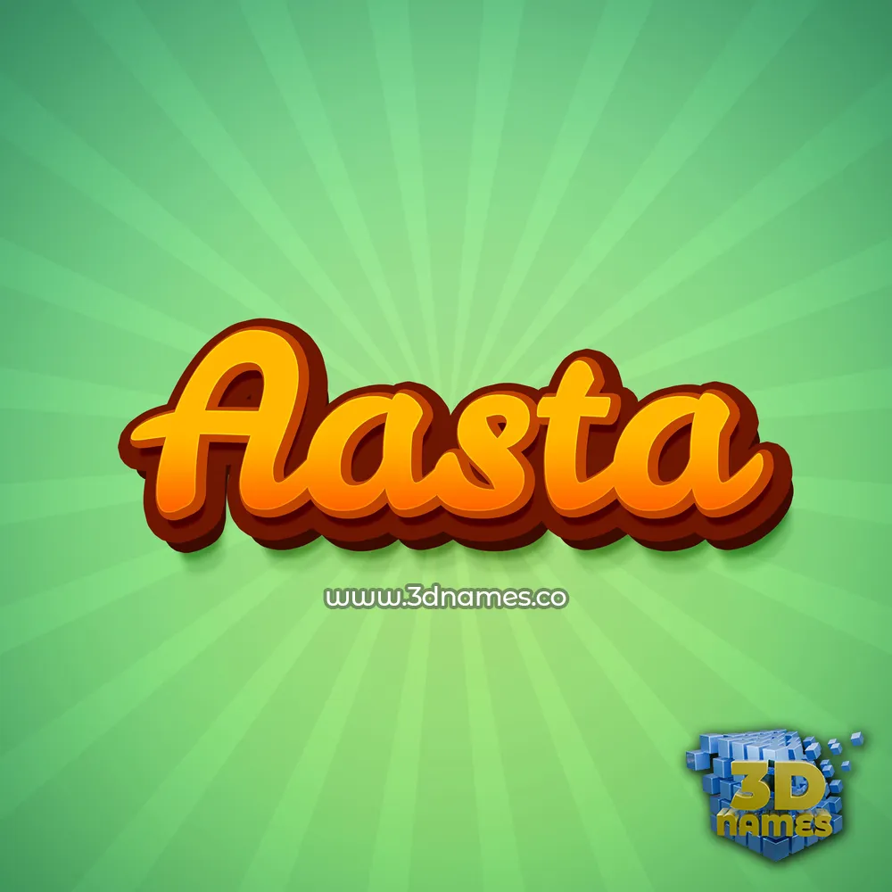 aasta in Green Rays style - 3D name wallpaper