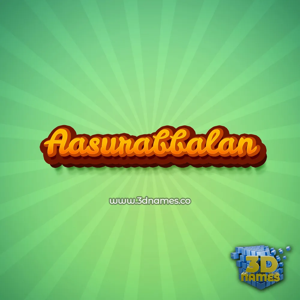 aasurabbalan in Green Rays style - 3D name wallpaper
