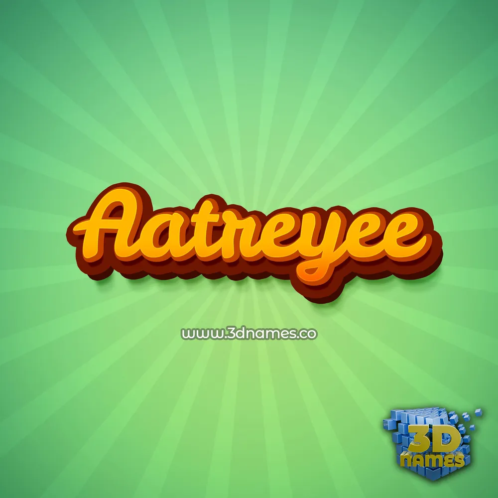 aatreyee in Green Rays style - 3D name wallpaper
