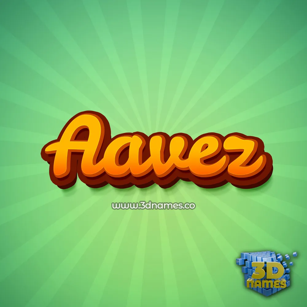 aavez in Green Rays style - 3D name wallpaper