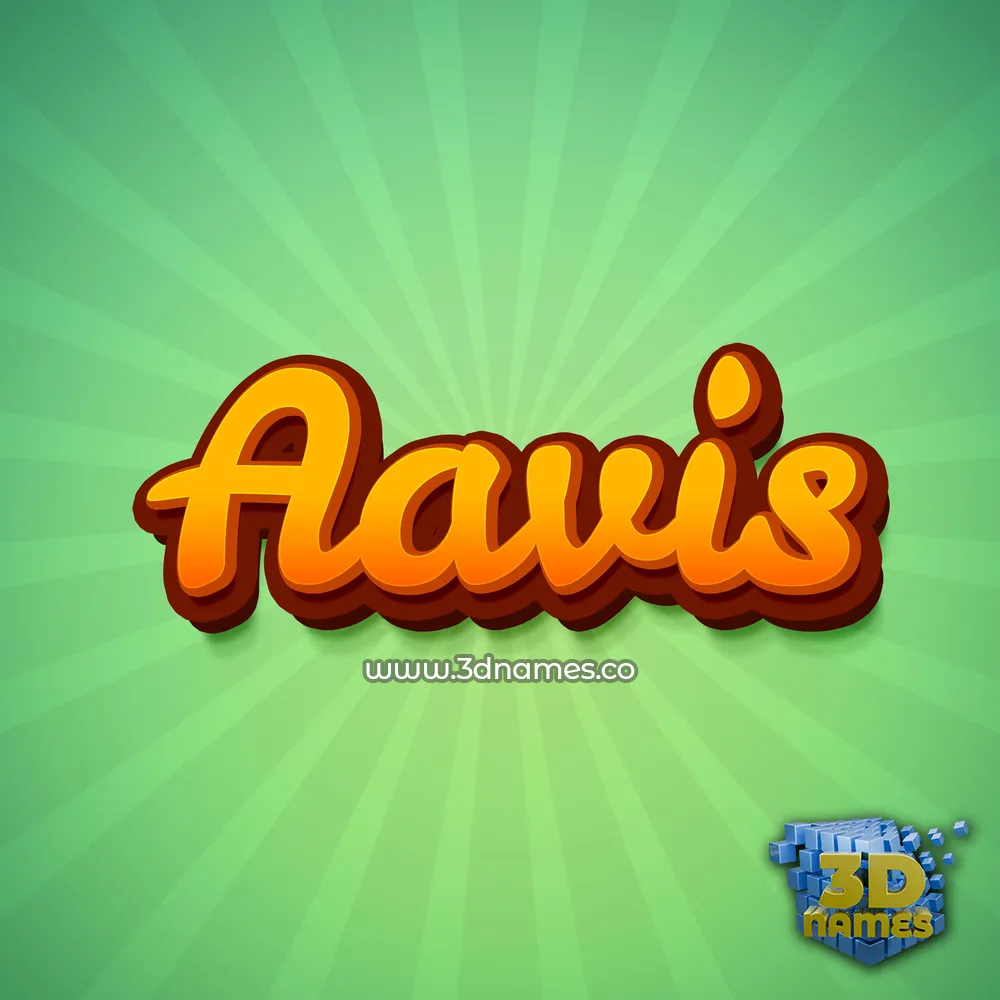 aavis in Green Rays style - 3D name wallpaper