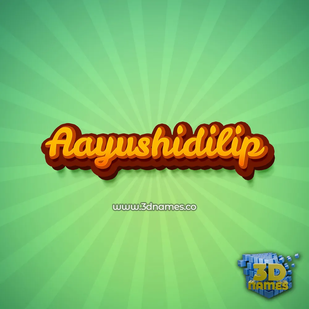aayushidilip in Green Rays style - 3D name wallpaper