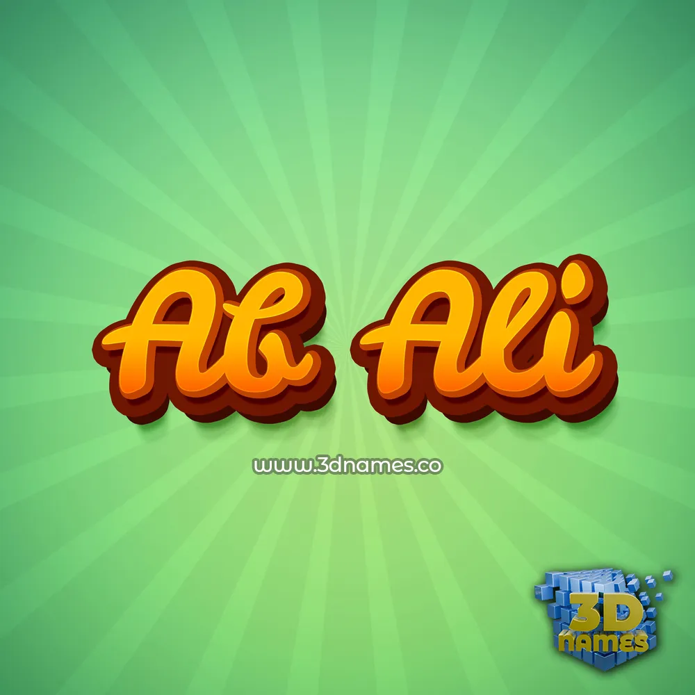 ab ali in Green Rays style - 3D name wallpaper