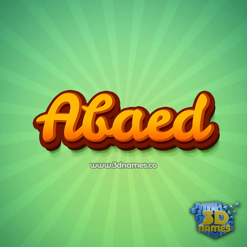 abaed in Green Rays style - 3D name wallpaper