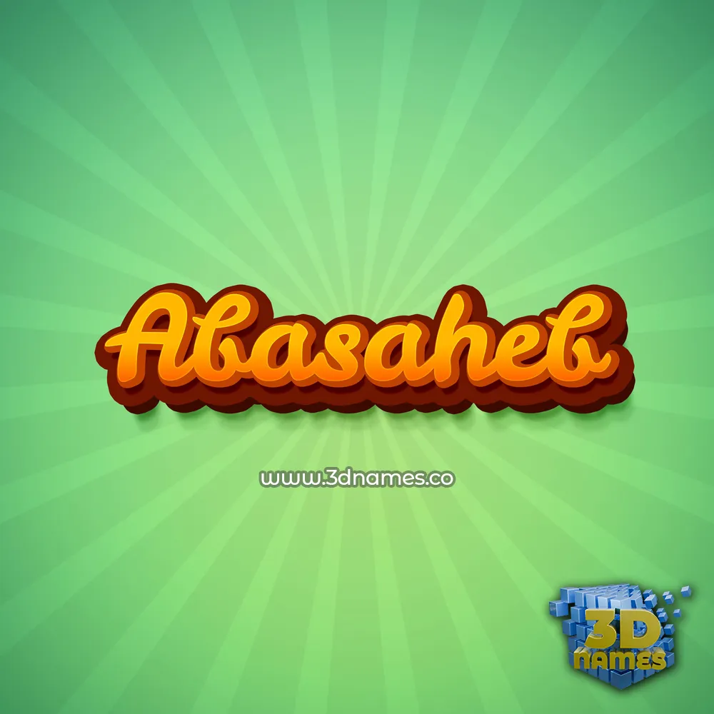 abasaheb in Green Rays style - 3D name wallpaper