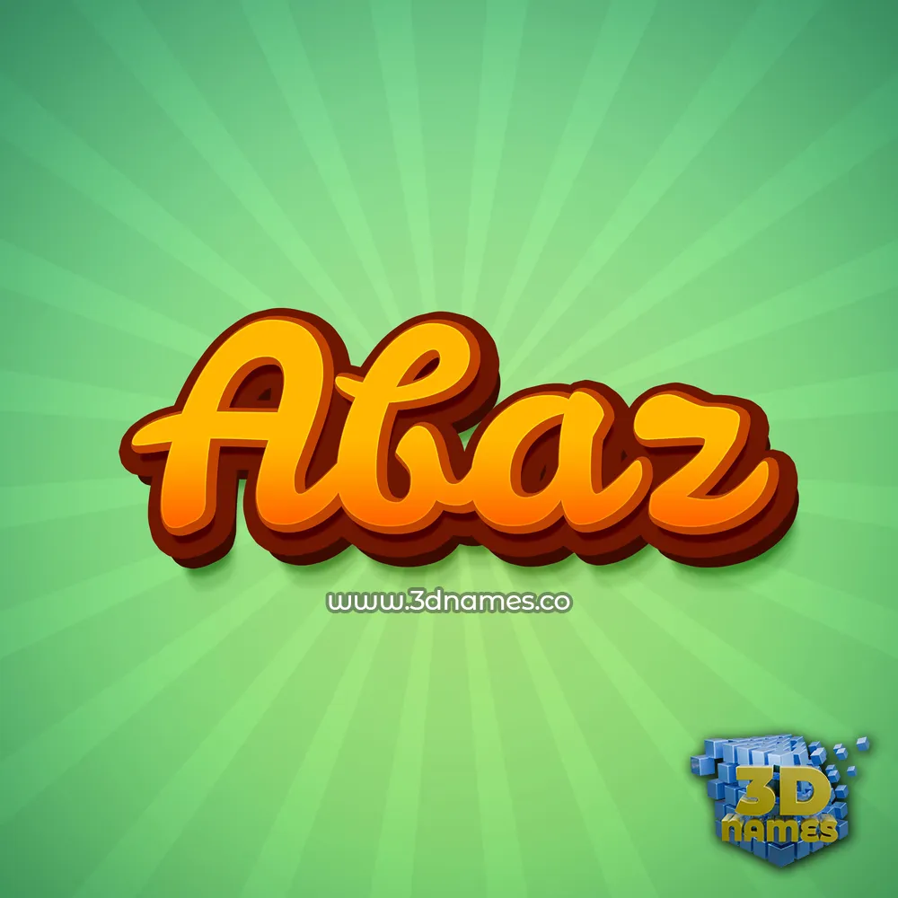 abaz in Green Rays style - 3D name wallpaper