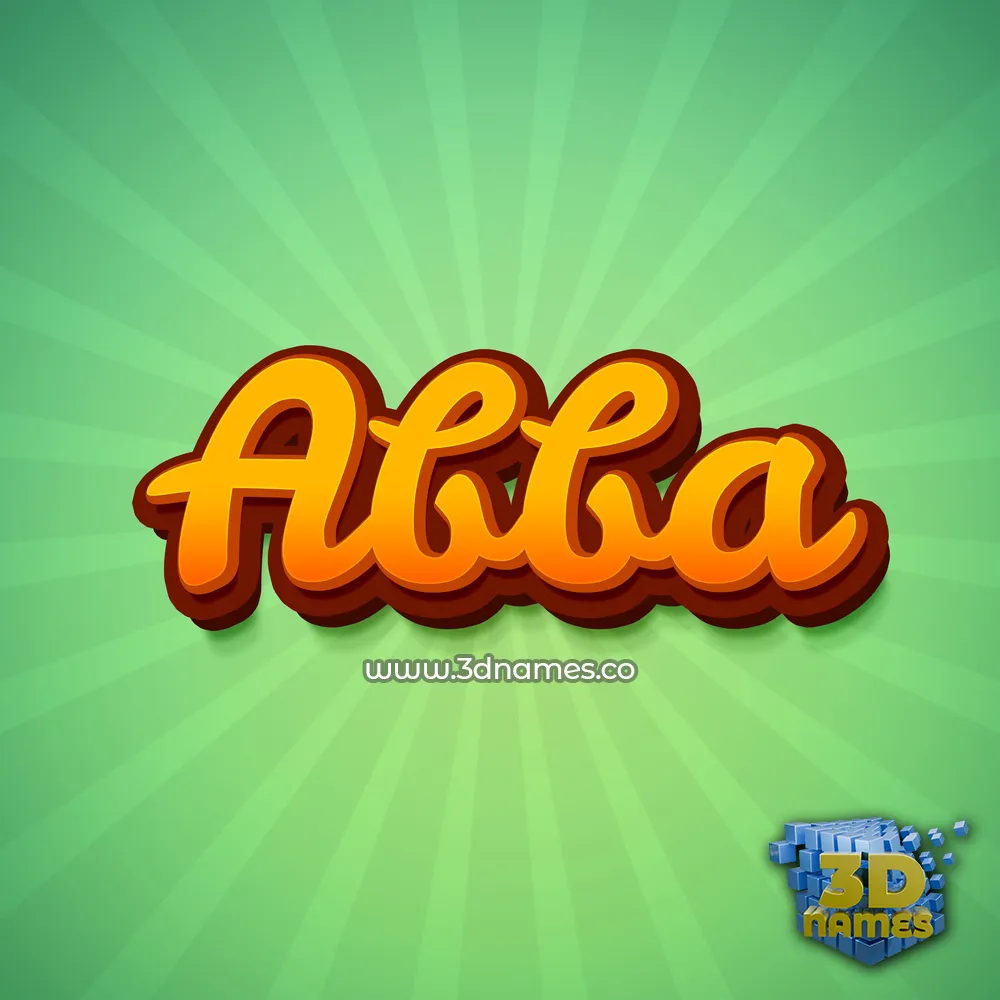 abba in Green Rays style - 3D name wallpaper