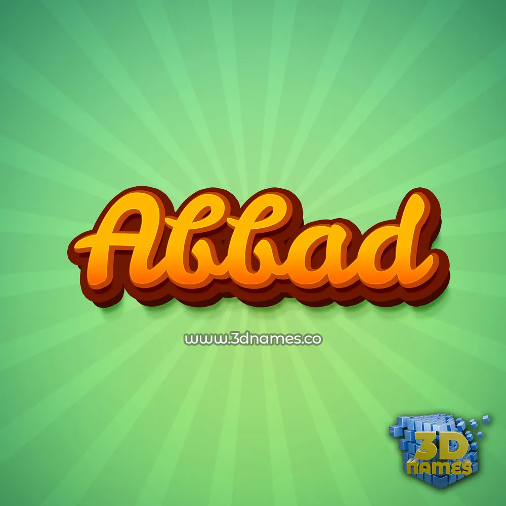 abbad in Green Rays style - 3D name wallpaper