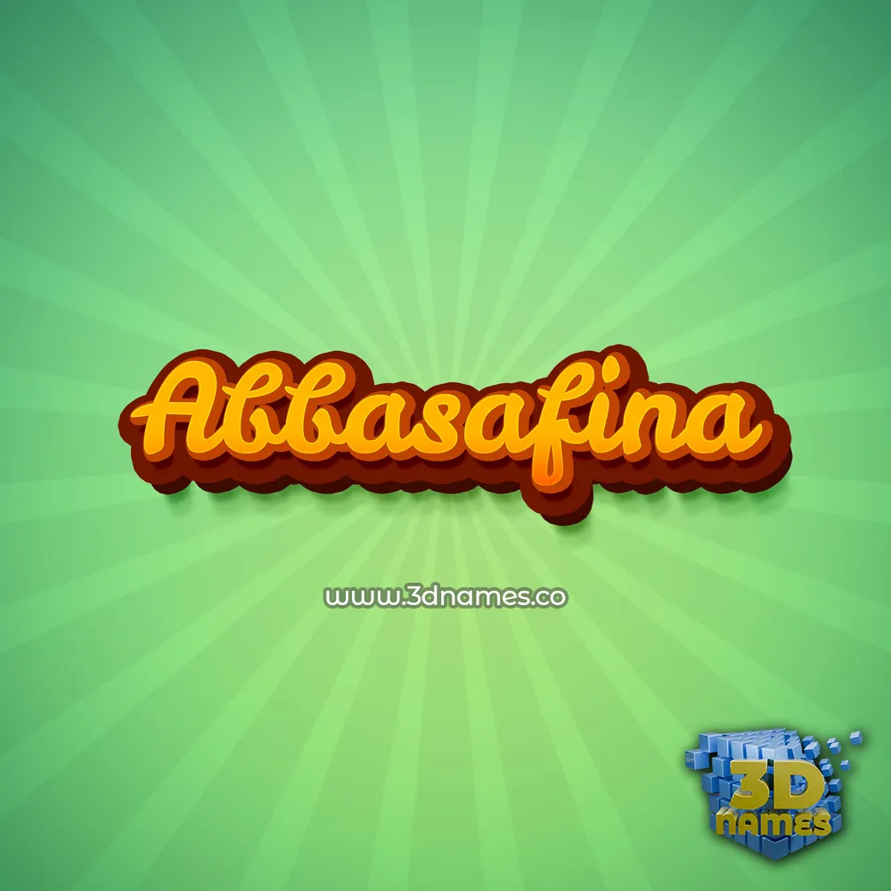 abbasafina in Green Rays style - 3D name wallpaper