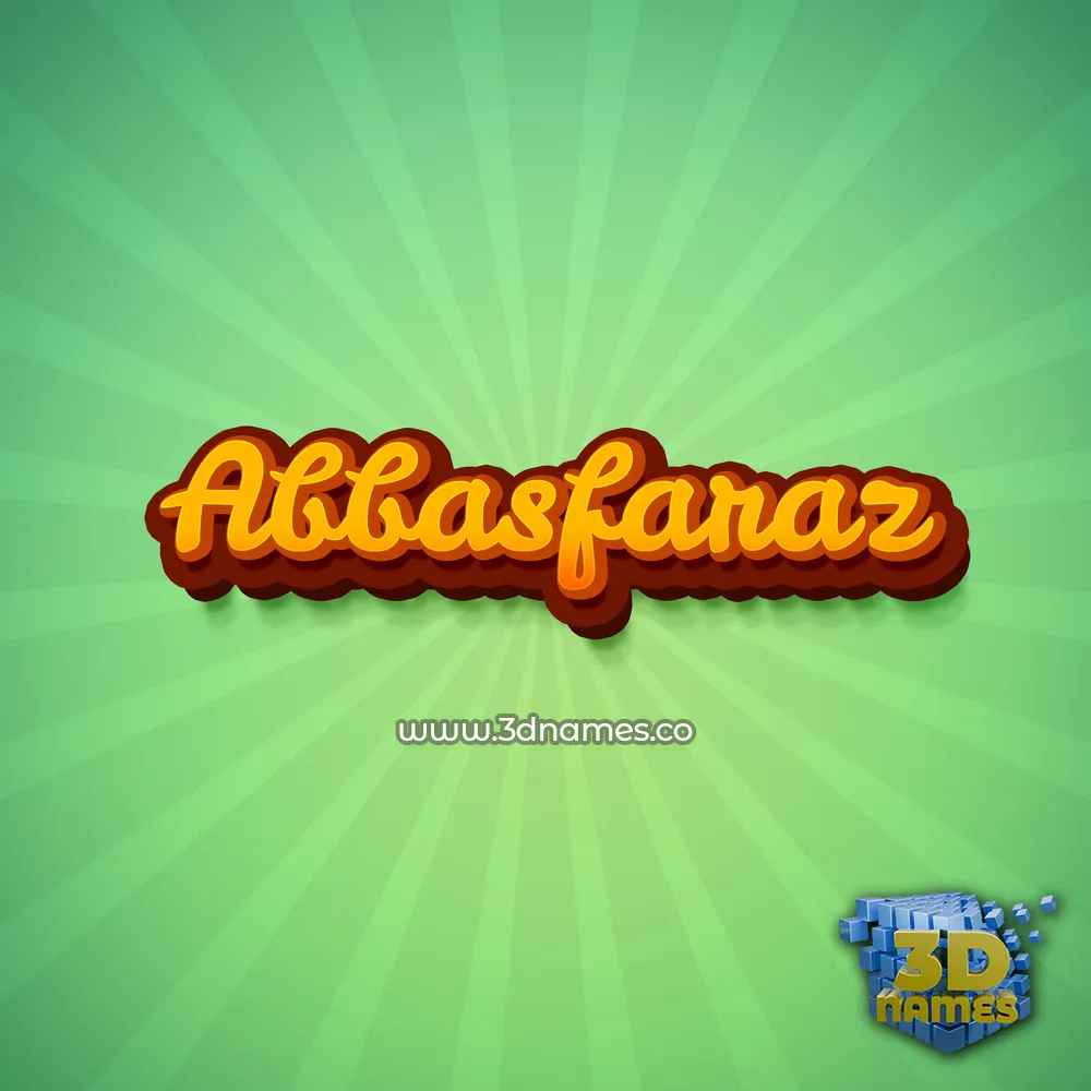 abbasfaraz in Green Rays style - 3D name wallpaper