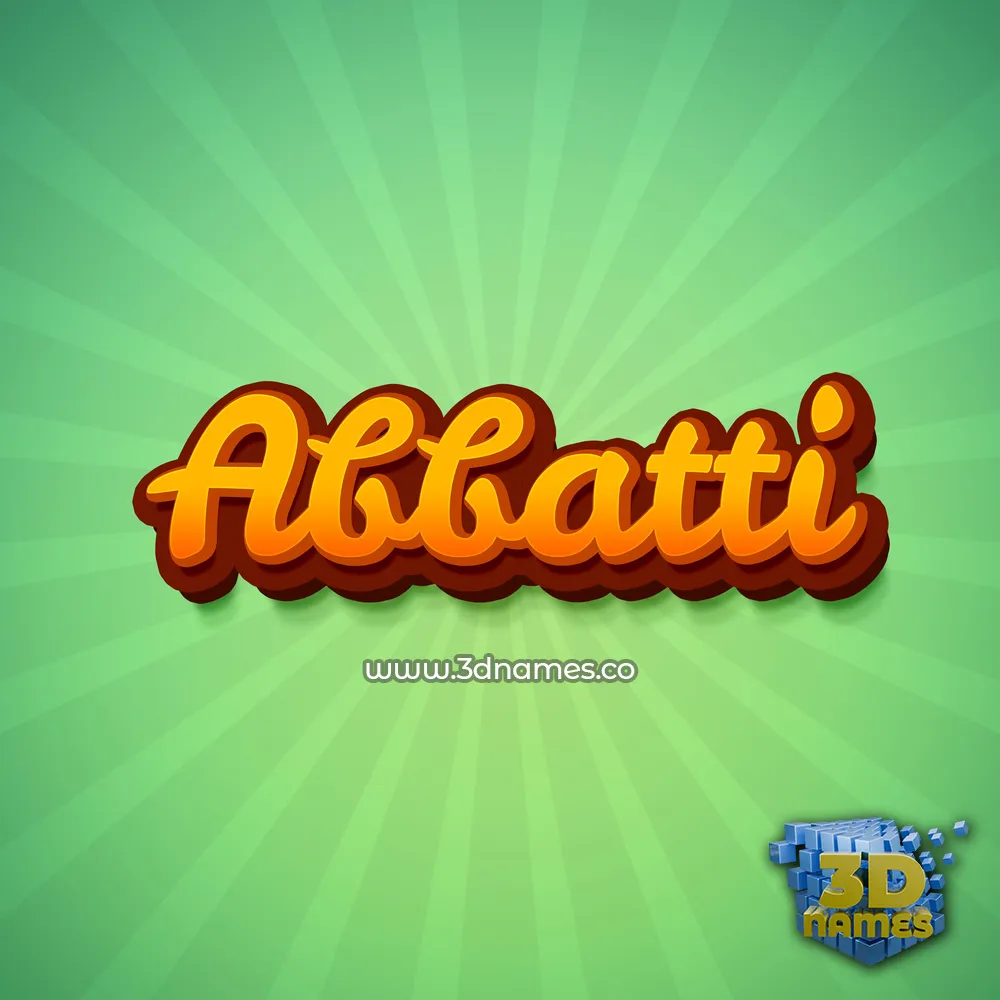 abbatti in Green Rays style - 3D name wallpaper
