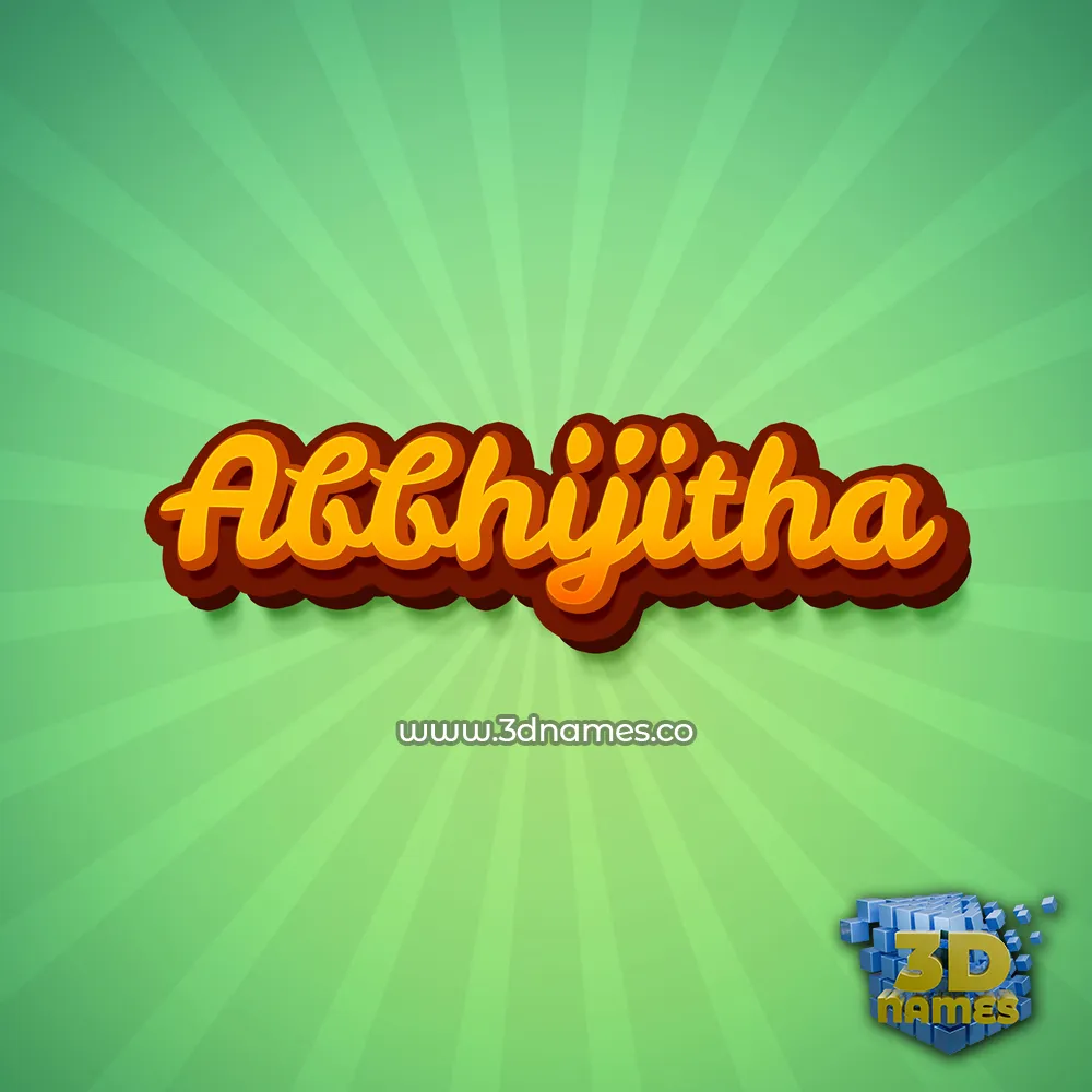 abbhijitha in Green Rays style - 3D name wallpaper