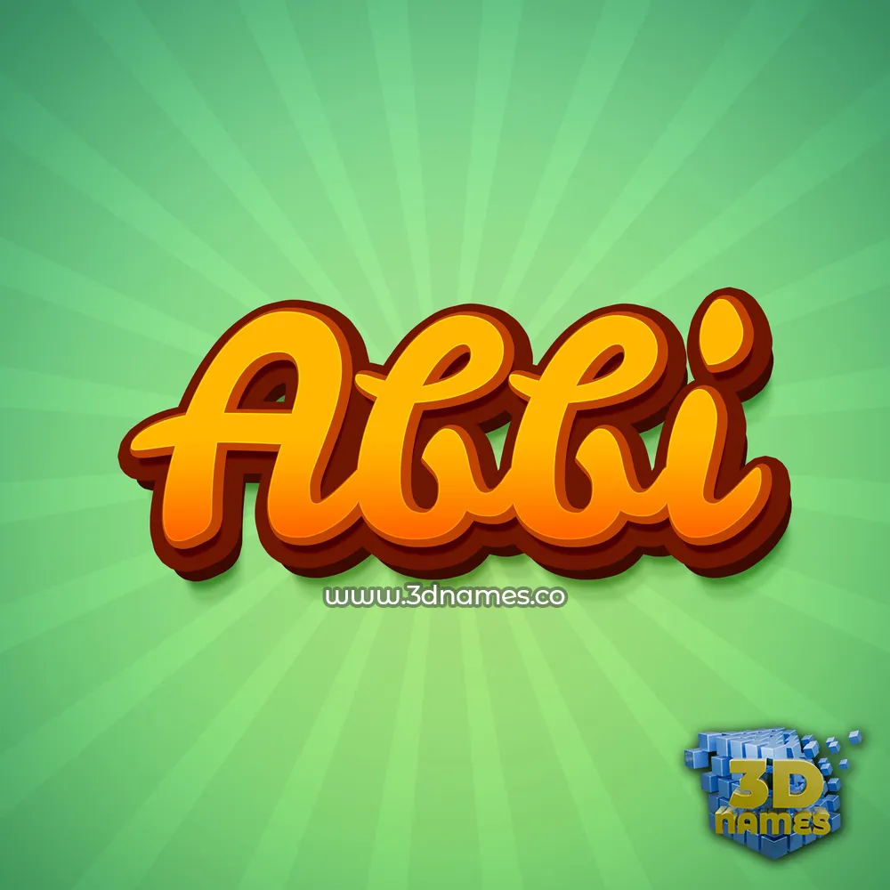 abbi in Green Rays style - 3D name wallpaper