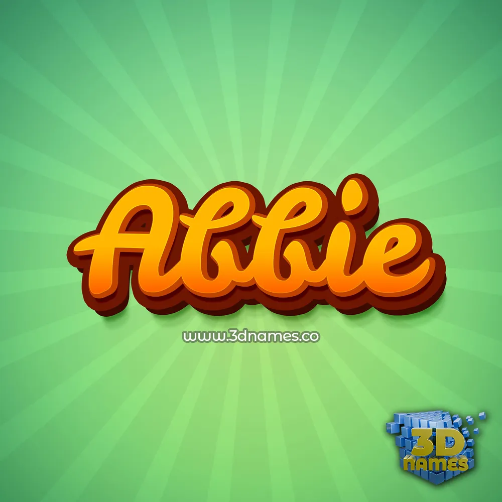 abbie in Green Rays style - 3D name wallpaper